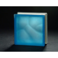 190 * 190 * 80mm Bloco de vidro nublado ácido azul / Tijolo De Vidro